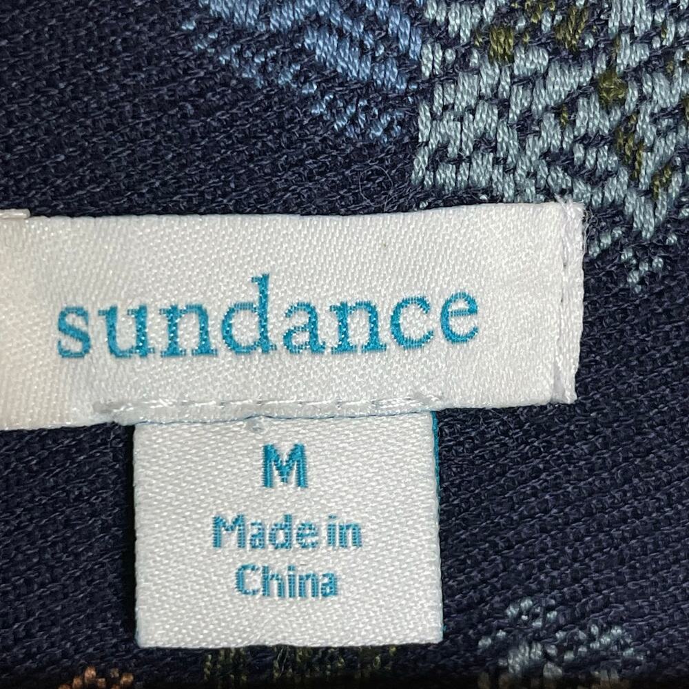 Sundance Alpine Coast Jacket size Medium Embroidered Bohemian Blazer Navy Floral - Picture 5 of 10